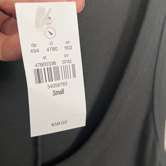 NWT UpWest Cozy Rib Midi Tank Dress in Soot -charcoal Gray Sz small - Picture 7 of 8